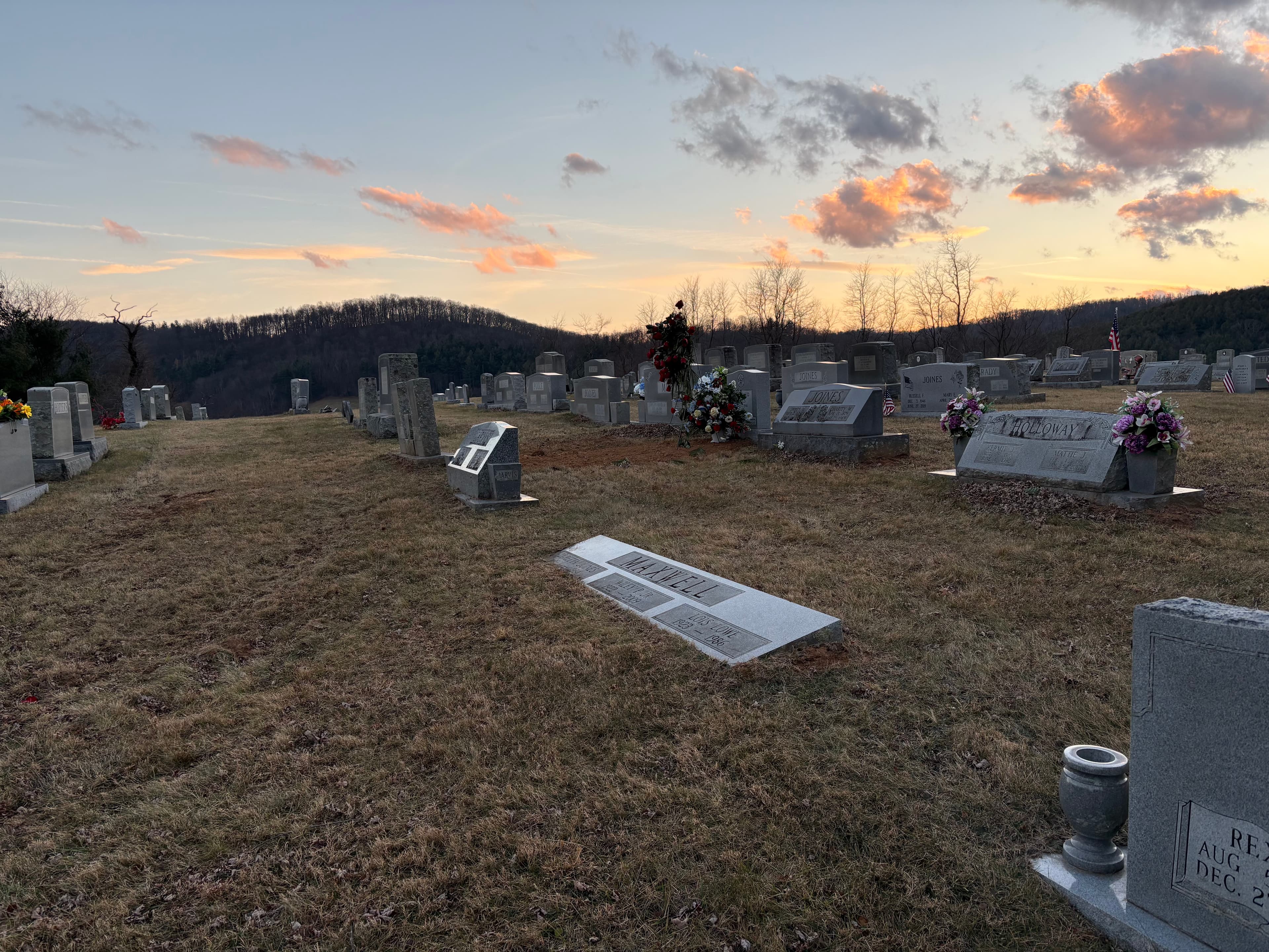 Historic church graveyard near Whitehead Baptist Church
